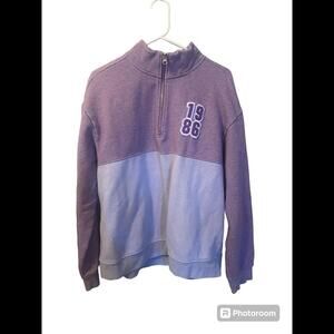Original Use Men's Purple 1/4 Zip Pullover Sweatshirt Size XL